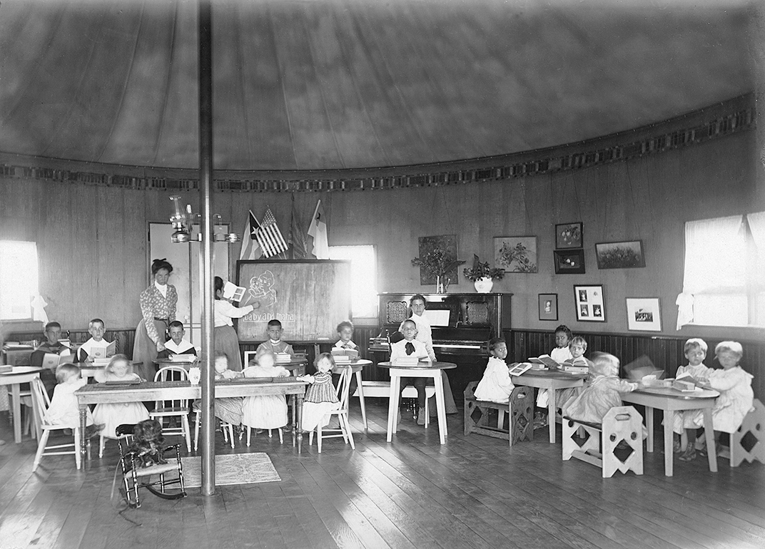 Klaslokaal in Point Loma rond 1900